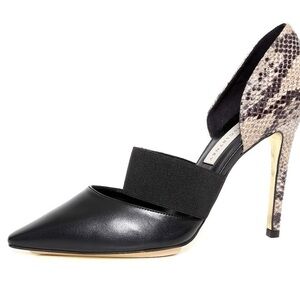 Stella McCartney Black and Snake Print Heels size 38